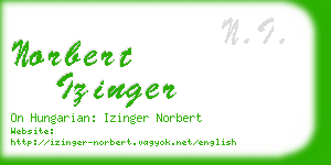 norbert izinger business card